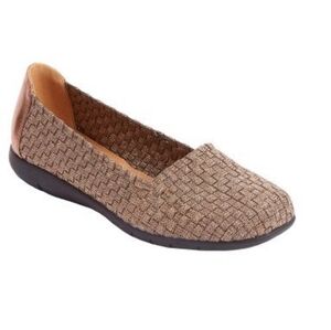 Comfortview Bethany Bronze Slip-On Flats Women’s Size 8WW Like New